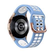 알피나케이스 스마트워치 익스트림 스포츠 실리콘 날개형 스트랩, 스카이 블루 + 화이트