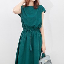 MA 빅사이즈 세미 스퀘어넥 롱원피스