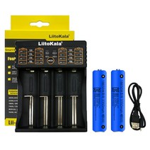 데일리프렌즈 18650 건전지 충전기 4구 + 건전지 3350mAh 2p 세트, 1세트