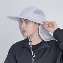 에이빅 UV 자외선차단 등산 낚시 햇빛차단 여름 플랩캡, 라이트그레이