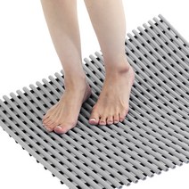 컴포리빙 욕실 미끄럼방지매트 고급 90 x 100cm, 그레이, 1개