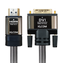 [dvi-idual3m] 케이엘컴 4K UHD 고급 HDMI V2.0 to DVI D 케이블 3m