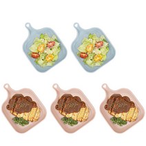 파스텔 아동용 간식접시 5p 세트, 1세트, 샌드베이지 3p + 스카이블루 2p