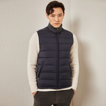 마에스트로 남성용 단색 구스다운 집업베스트 MAJU1D111