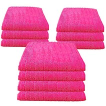 하트민 극세사 행주 걸레 분홍 45g, 10개