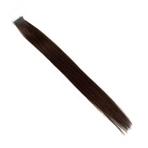 크라운가발 인모 테이프 붙임머리 10p, 자연 갈색, 6개