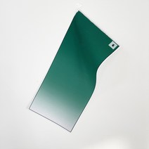 비침적은 그라데이션 두툼 쉬폰 원단, 그린