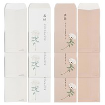 멜로우 한송이 국화꽃 조의금 봉투 2종 x 6p 세트, 1세트