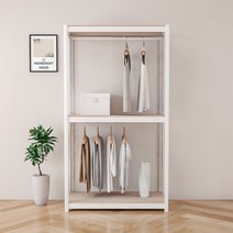 홈던트 하우스 드레스룸 3단 행거 행거봉2 1000 x 400 x 1800 mm, 화이트