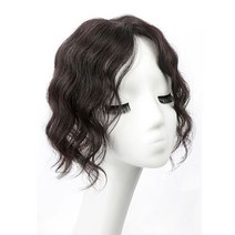 하이유니 인모 히피펌 볼륨업 정수리 탑커버 헤어피스 20cm, 네츄럴블랙, 1개
