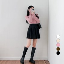 밀키버터 여성용 워머 슬림 폴라 긴팔 티셔츠