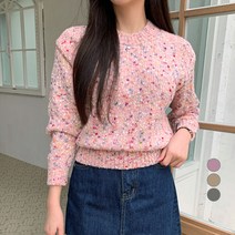 베러스윗 여성용 라운드넥 솜사탕 니트