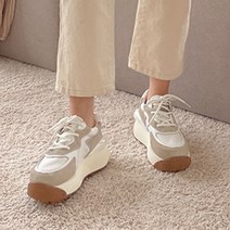 파이 여성용 배색 키높이 스니커즈 7.5cm P137
