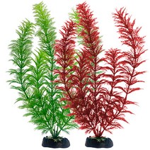 오픈스페이스 대형 조화수초 그린 + 레드 22cm, 1세트