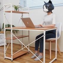 코끼리리빙 졸튼 H형 멀티 책상 1400 CAA-1248, 티크 화이트