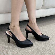 콤마슈 여성용 스트랩 스틸레토 슬링백 8cm DP7070