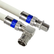 마하링크 국산 고급형 RF 안테나 화이트 5C 꺾임 연장 동축 수제작 케이블 2M, MLZ-RLAW020(화이트)