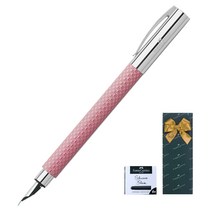 파버카스텔 엠비션 워터릴리 만년필 + 카트리지 기프트 세트, 핑크(만년필), 청색, 흑색(카트리지), EF