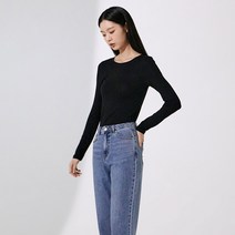 미쏘 여성용 텐셀 베이직 긴팔 티셔츠