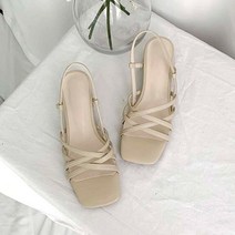 어바웃슈 여성용 릴리코 슬림 꼬임 스트랩 샌들