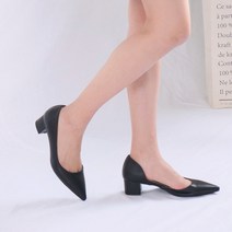 르본디 여성용 스틸레토 사이드오픈 수제 구두 4cm