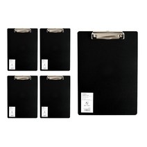 ABM 사무 A4 클립보드, 5개, 블랙