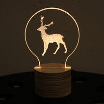 코카브 LED 무드등 + 선물 포장, 사슴