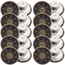 신형 바지수선 요술단추, 10개, 브론즈 스타