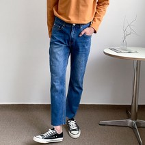 헤이진 남성용 스크래치 워싱 일자청바지 2890