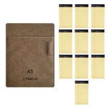 페이퍼랩 패드보드 A5 + 리갈패드 10p, 브라운(패드보드), 혼합색상(리갈패드), 1세트