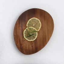 이우아여사 통원목 접시 조약돌, 혼합색상