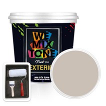 WEMIXTONE 외부용 EXTERIOR 페인트 3L + 붓 + 로울러 + 트레이 세트, WMT0217P01(페인트)