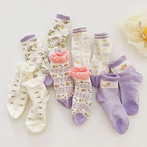 꼼지 여아용 S바이올렛 양말 5종 세트