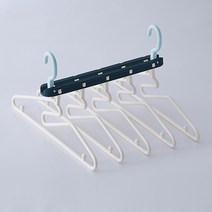 마켓A 공간활용 5단 옷걸이, 블루, 1개입
