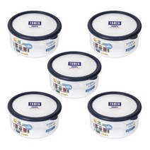 마이스타일 토마 원형 밀폐용기 4호 600ml, 5개, 단품