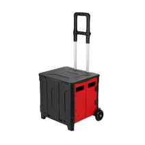 코끼리리빙 접이식 이륜 핸드카트 45L JAA-9138, 레드(JAA-9138-RD), 1개