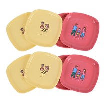 릴팡 제로퍼제로 이지워시사각접시 2종 x 4p 세트 ZR7212_2P, 1세트, 깊은 접시 4p + 얕은 접시 4p