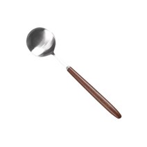 보겐 메이플 우드 커트러리 옻칠 디저트 스푼, 혼합색상, 1개