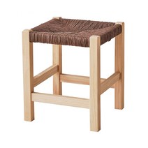 세뇨르킴 프리미엄 라탄 사각 스툴 의자 35cm, 브라운