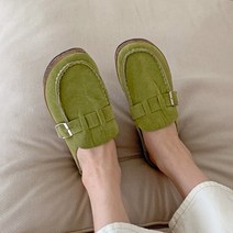 여성용 스티치우디 슬리퍼