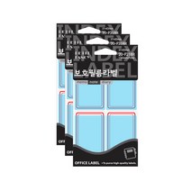 쁘띠팬시 보호 견출지 20-F218R, 적색, 3개