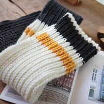 브랜드얀 세븐이지 변형고무뜨기 배색 목도리 뜨개질 DIY 바늘 포함 패키지, 혼합색상, 1세트