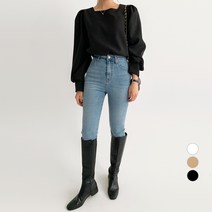 바블링브룩 여성용 소프트 피치 스퀘어넥 블라우스