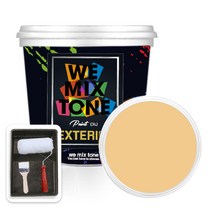 WEMIXTONE 외부용 EXTERIOR 페인트 3L + 붓 + 로울러 + 트레이 세트, WMT0495P01(페인트)
