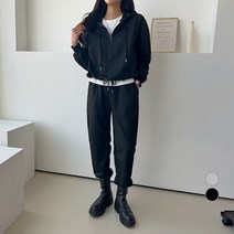 세컨그라운드 여성용 아노락 후드 조거 팬츠 세트