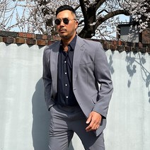 파이브라지 남성용 빅사이즈 데일리 모던 스판 자켓