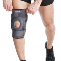 헬스센스 꽉 조여주는 탈부착 무릎 보호대 그레이, 1개