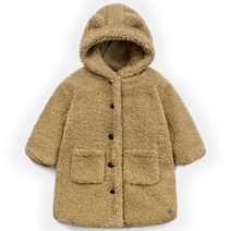 쁘띠뮤 여아용 테디시어링 후드 코트 EMHBU51