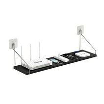 벽걸이 미디어 수납 앵글 정리 선반, 블랙