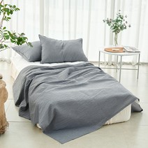 심플럭스 썸머워싱 시어서커 홑이불 + 베개커버 세트